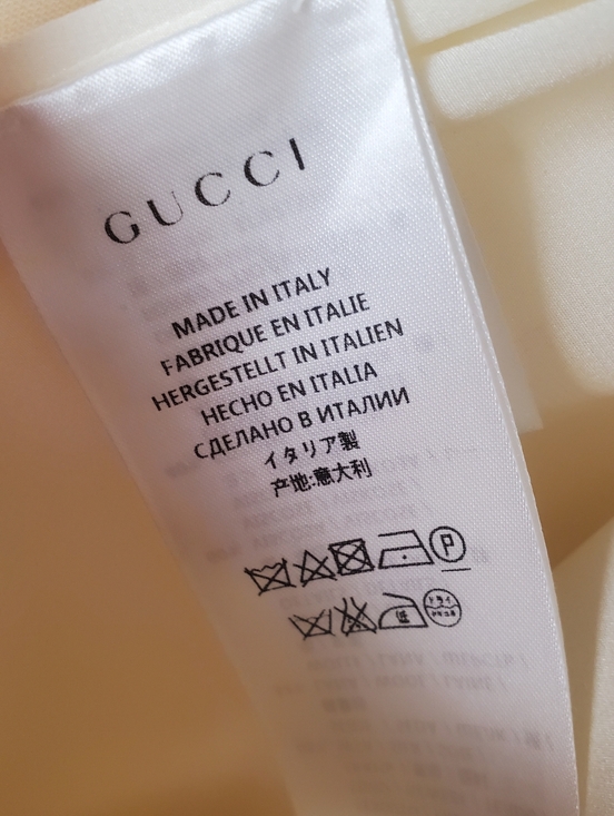 Gucci Cream Wool Long Sleeve Bow Tie Neck Dress Size 42 Italy - Picture 11 of 16